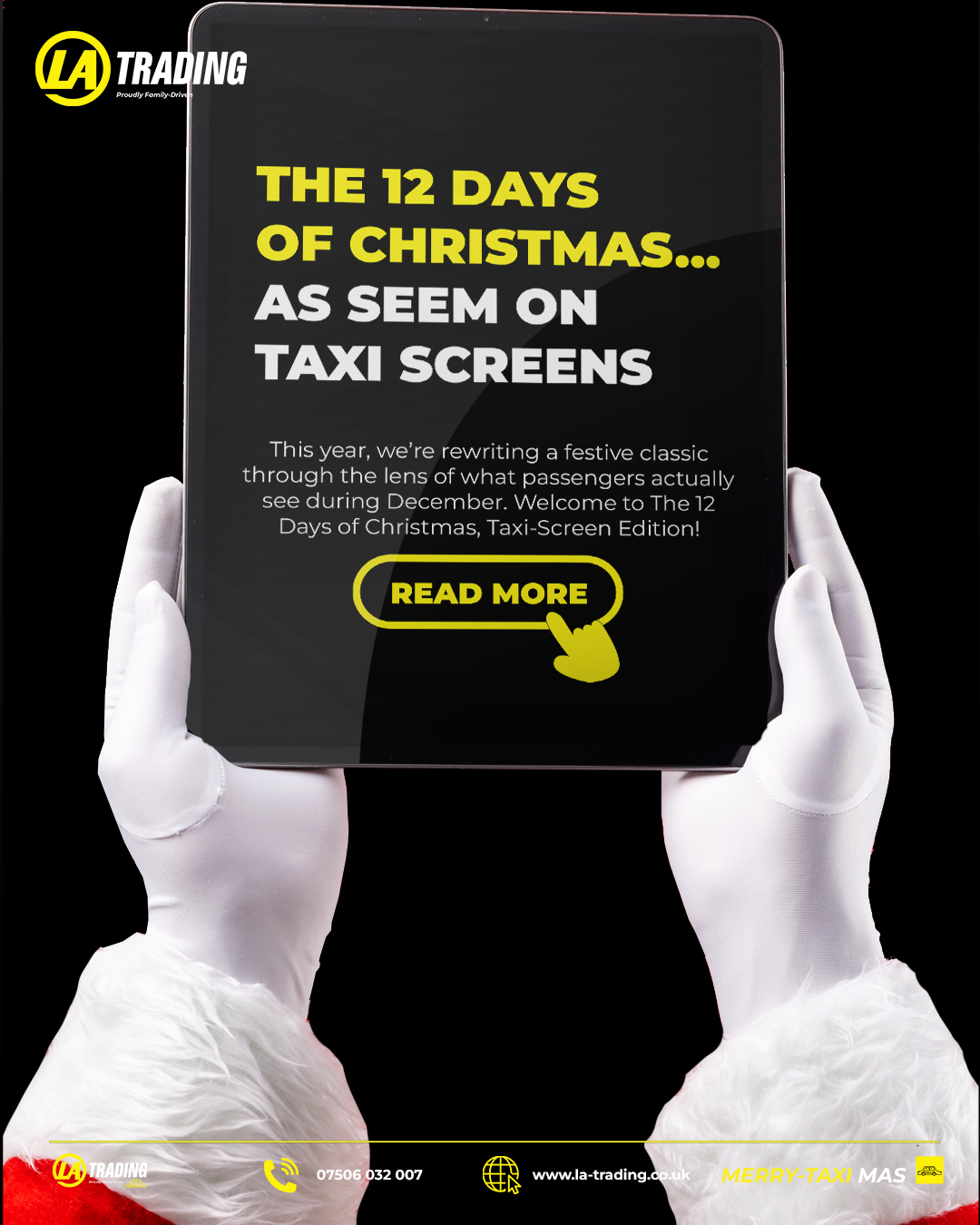 The 12 Days of Christmas as Seen on Taxi Screens