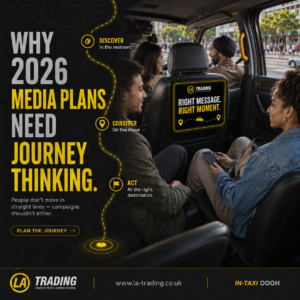 Why 2026 Media Plans Need Journey Thinking - La Trading Internal Taxi Advertising (C)
