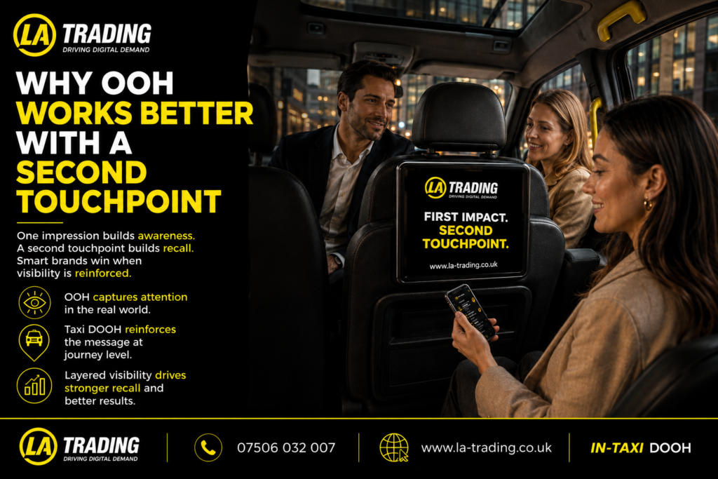 Why OOH Works Better With a Second Touchpoint - 2026 - La Trading Internal Taxi Advertising (C)
