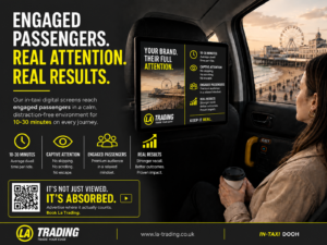 In Taxi Digital Advertising for Engaged Passengers - 2 NEW (C)
