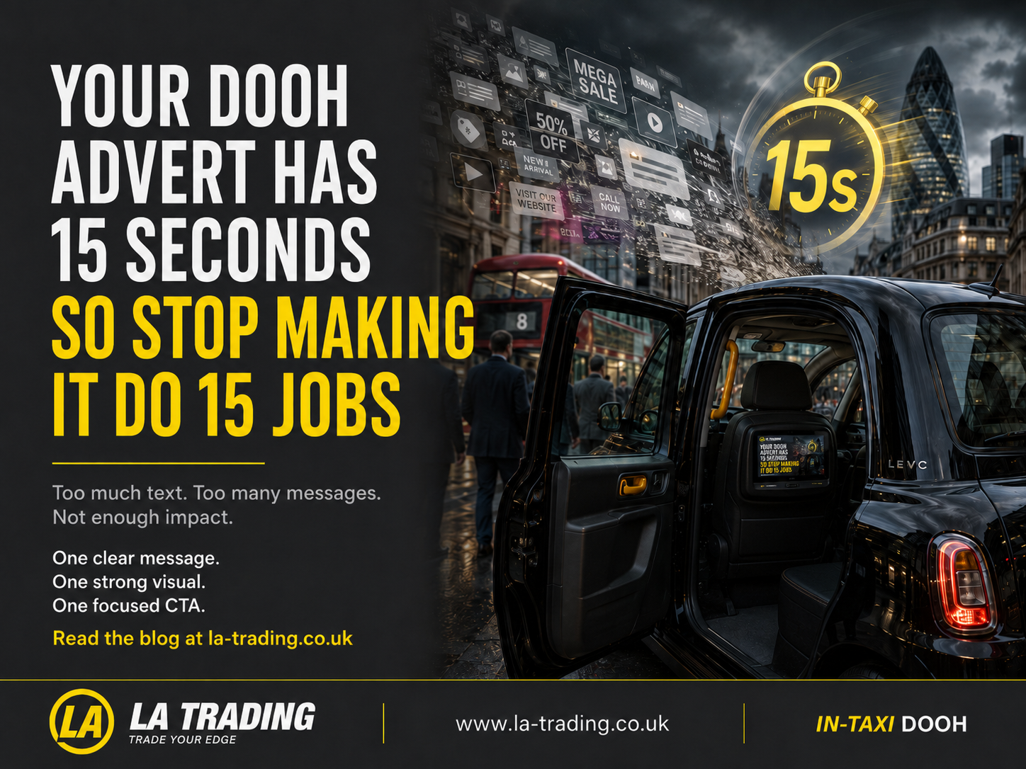 Your DOOH Advert Has 15 Seconds So Stop Making It Do 15 Jobs